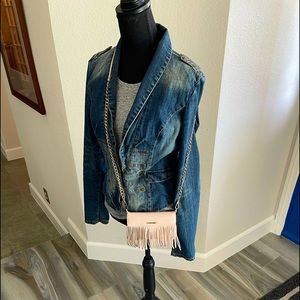 Rebecca Minkoff Crossbody phone wallet iPhone the bag 6 1/4 x 4 1/4”pink like NW